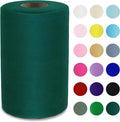 Hunter Green Tulle Fabric Roll 6" by 100 Yards (300 ft) Soft Tulle Spool for DIY Crafting Favor Supplies, Tutus, Wedding, Party Decorations, Gift Wrapping