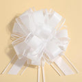 6 Pieces Large Pull Bows,6 inches,Bow for Gift Wrapping,Pull Bows for Christmas Party Birthday Gift Wedding Baskets,Valentine's Day Gift Decorations, Flower Decorations (White), BE-03