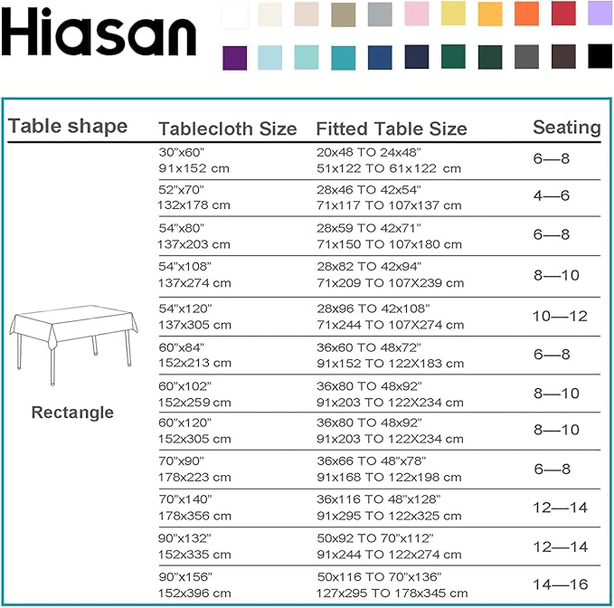 Hiasan Light Yellow Rectangle Tablecloth - 30 x 60 Inch - Waterproof & Wrinkle Resistant Washable Fabric Table Cloth for Dining, Party and Outdoor use