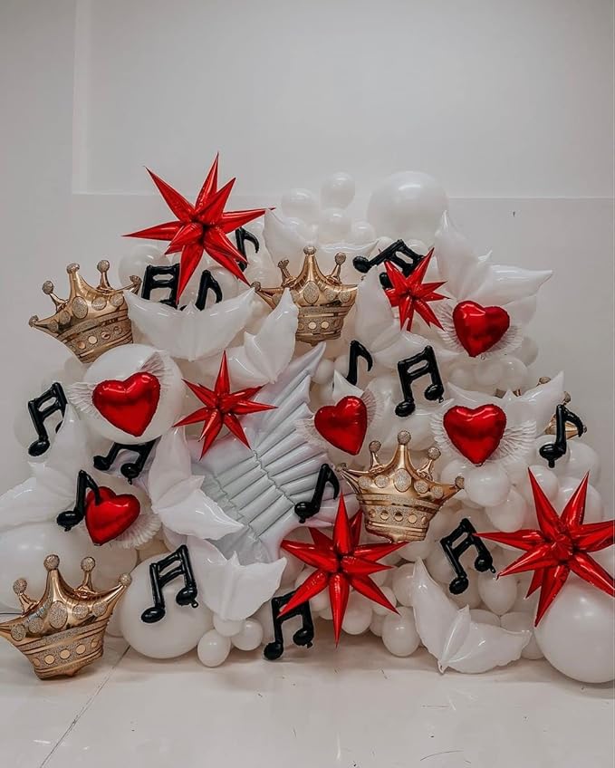 3pcs 26inch 3D Explosion Star foil balloon, christmas day red Foil Cone star burst Balloons for Birthday Wedding New Year Party Event