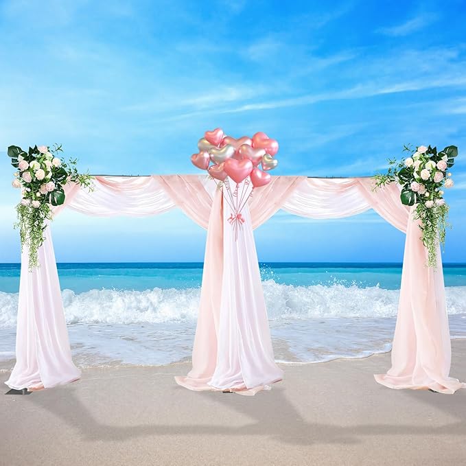 20ft x 10ft Adjustable Telescopic Heavy Duty Portable Pipe and Drape Backdrop Stand Photography Background Party Event Wedding Decoration Exhibition Trade Show Photo Studio Support Equipment
