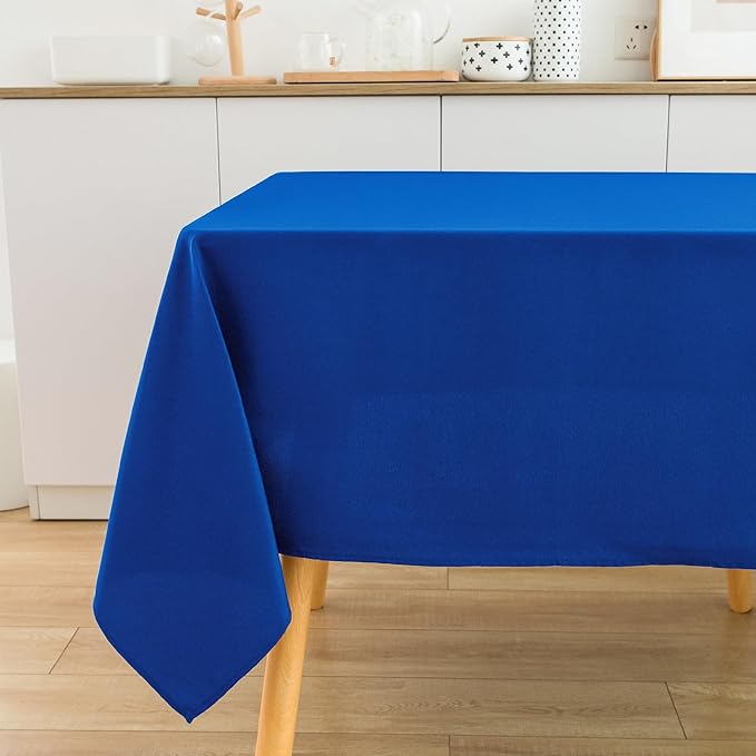 2 Pack Square Table Cloth 48X48 Inch Royal Blue Tablecloth Washable Polyester Solid Dining Table Cover for Birthday Party Dinner Holiday Outdoor Indoor
