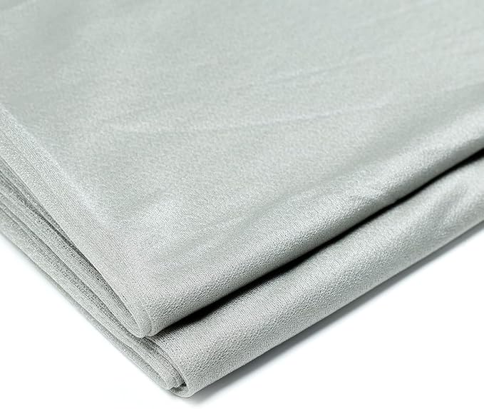 VDS Pack of 2 Panel (30 Inch X 20 Feet) Wedding Arch Draping Fabric Sheer Chiffon Fabric Drapery for Wedding Ceremony Reception Swag Backdrop Canopy Chuppah ARBO Altars Decoration (Grey)
