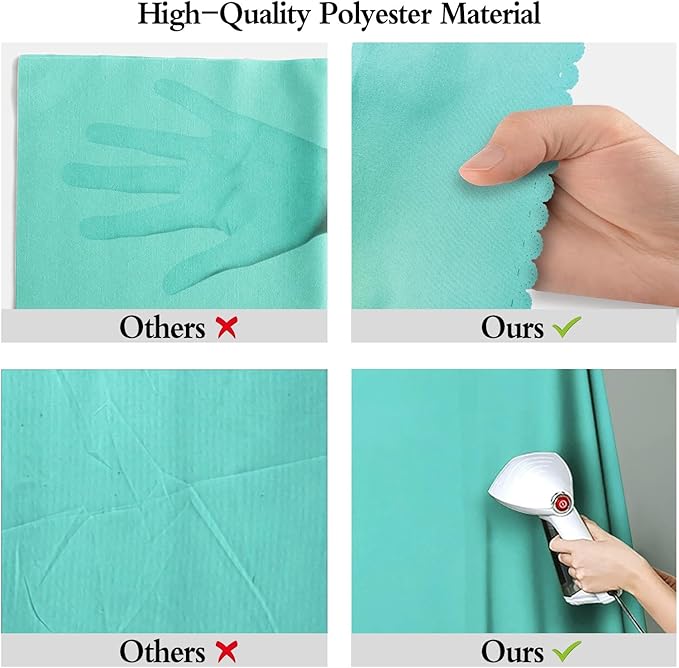 8x10FT Lake Blue Screen Backdrop for Photography, Chromakey Blue Photo Background Curtain Seamless for Video Meeting Photoshoot Party