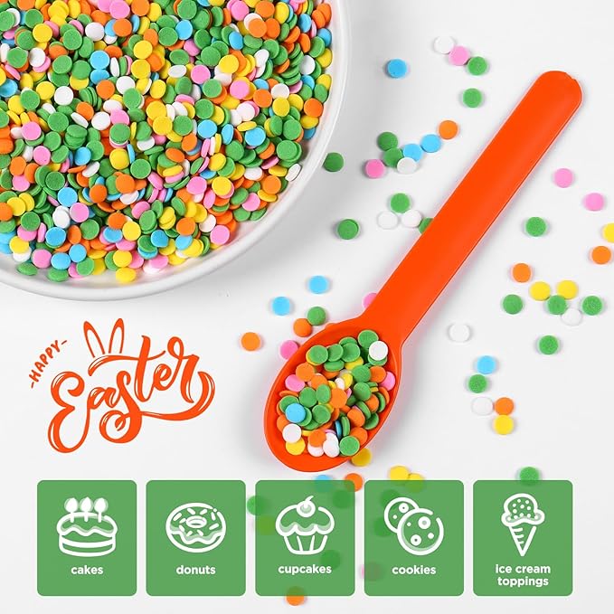Edible Spring Confetti Sprinkles, Rainbow Sprinkles for Cake Decorating, Funfetti Sprinkles, Round Sprinkles for Spring Cupcakes, Cakes, Cookies, Ice Cream(120g/4.23oz)