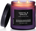 M&SENSE Sweet Spruce Scented Candle, 11.6oz Natural Soy Wax Up to 70 Hours, 2 Cotton Wick Candle for Winter Holiday Woody Scent Housewarming Gifts for Family Friends Teachers