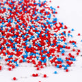 Edible Patriotic Nonpareils Sprinkles for Cake Decorating, Red White and Blue Sprinkles, 4th of July for Cupcakes, Cookies, Chocolate, Candy, and Ice Cream Topping(120g/4.23oz)