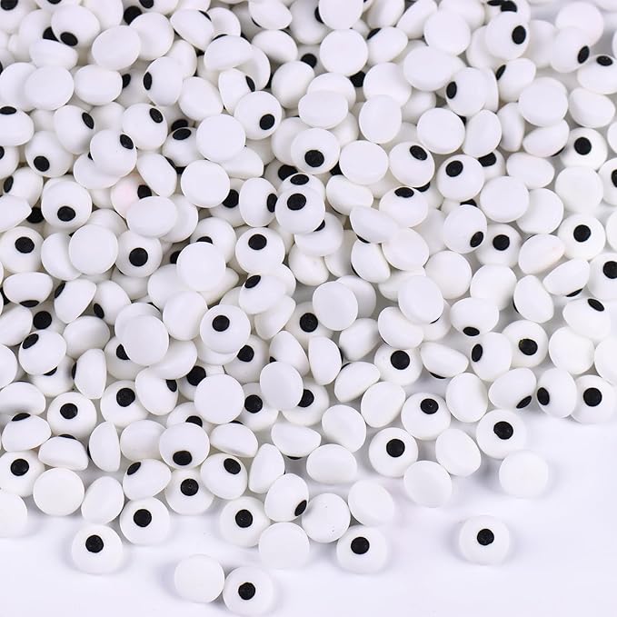 Candy Eyeballs, 0.4in/10mm Edible Eyes Sprinkles, Halloween Sprinkles, Candy Eyes for Decorating, Perfect for Cake, Cupcake, Macaron, Baking, Ice cream, and Cookies(4.23 oz Edible Eyeballs)