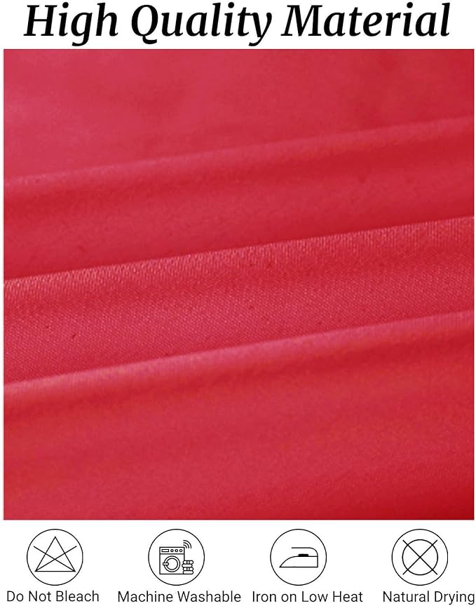 Fokitut 6 Pack Rectangle Tablecloth, 60x120 Inch, Stain Resistant and Wrinkle Polyester Table Cloth, Fabric Table Cover for Kitchen Dining, Wedding, Party, Holiday Dinner-Red