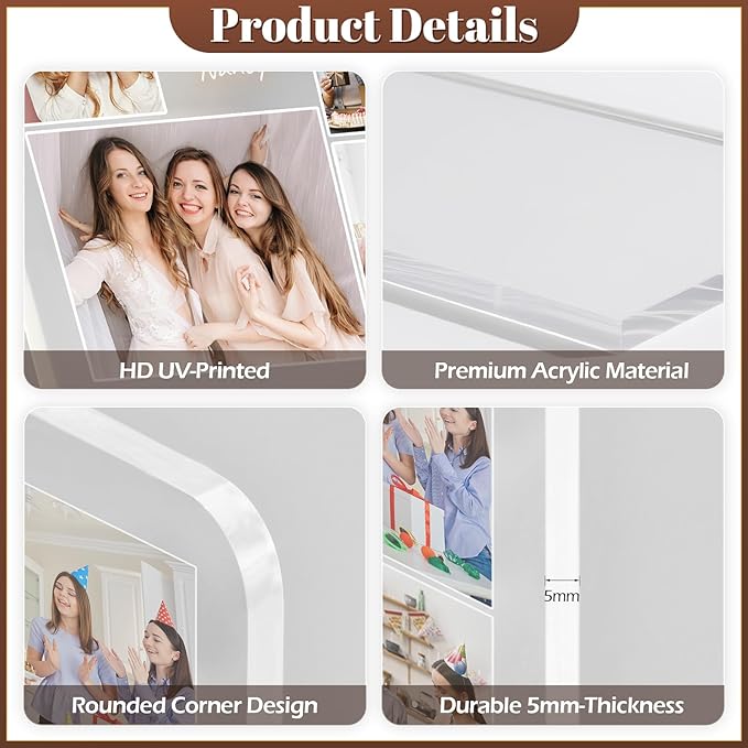 Custom Picture Frames with Photo, Personalized Photo Frame with Night Light, Customized Picture Frame, Personalized Anniversary Birthday Gifts for Women, Men, Him, Her, Couple, Boyfriend, Girlfriend