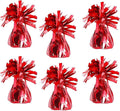 Metallic Balloon Weights, Birthday Party Favors, Novelty and Gag Gifts, 5.5" Inches, 6-Pack (Red)