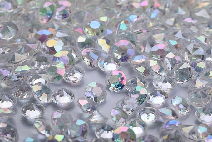 10000 pcs/Pack Wedding Table Scatter Confetti Crystals Acrylic Diamonds Vase Fillers 4.5 mm Rhinestones for Wedding, Bridal Shower, Vase Beads Decorations (AB Clear)