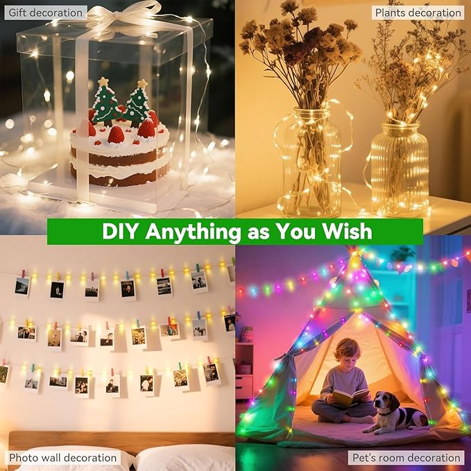 400 LED Christmas Fairy Lights Color Changing, 131 FT 35 Colors String Lights with Remote Silver Wire, Waterproof Fairy Light Plug in for Halloween Xmas Party Bedroom Wedding Indoor Decor