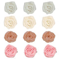 Confect Edible Rose Toppers – Edible Roses for Cake, Cupcake & Doughnut Decorating – Elegant Ombre Floral Toppers for Desserts- Vegan, Dairy-Free, Palm Oil-Free - Pack of 12