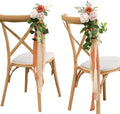 Lookein Pew Flowers for Wedding Ceremony Chair Decorations Set of 8 Aisle Decorations Bench Decoration Wedding Aisle Chair Decoration, Rustic Terracotta