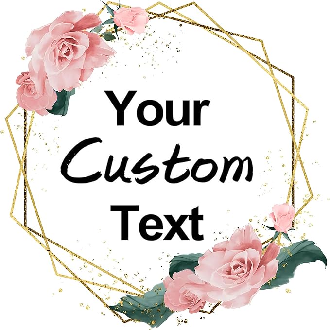 Premium Custom Stickers Labels - Personalized Stickers for Businesses Logo and Name. Birthday Pets and Label Product Boxes Wedding Favors Waterproof Labels (wreath 21, 4 inch)