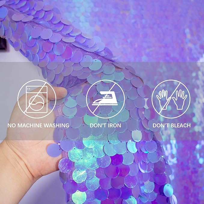 JYFLZQ Lavender Payette Sequin Backdrop Curtains 8ft x 8ft Glitter Shimmer Purple Sequin Background Photo Booth Backdrops for Girls Birthday Parties