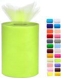 Tulle Rolls 6” by 100 Yards (300 feet) Tulle Roll Spool Fabric for DIY Tutu Skirts Wedding Baby Shower Crafts Decorations Party Supplies(Autumn Green)