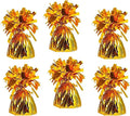 Metallic Balloon Weights, Birthday Party Favors, Novelty and Gag Gifts, 5.5" Inches, 6-Pack (Orange)
