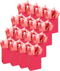 Gcardist Wine Red Gift Bags with Tissue Paper for Wedding, Birthday, Party Supplies-7.9"x4.3"x9.6" Medium Size Cardboard Gift Bags（16pcs Bags +32pcs Tissue Paper ）