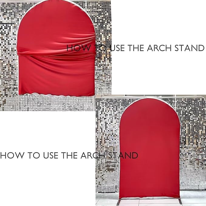 FiVan 2.7ft by 6ft Heavy Duty Trio Arch Backdrop Frame Stands for Party Covers