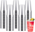 Goodluck 100PCS 12oz Silver Plastic Cups for Party, Disposable Silver Cups, Plastic Cocktail Glasses for Wedding Thanksgiving, Christmas, and Parties