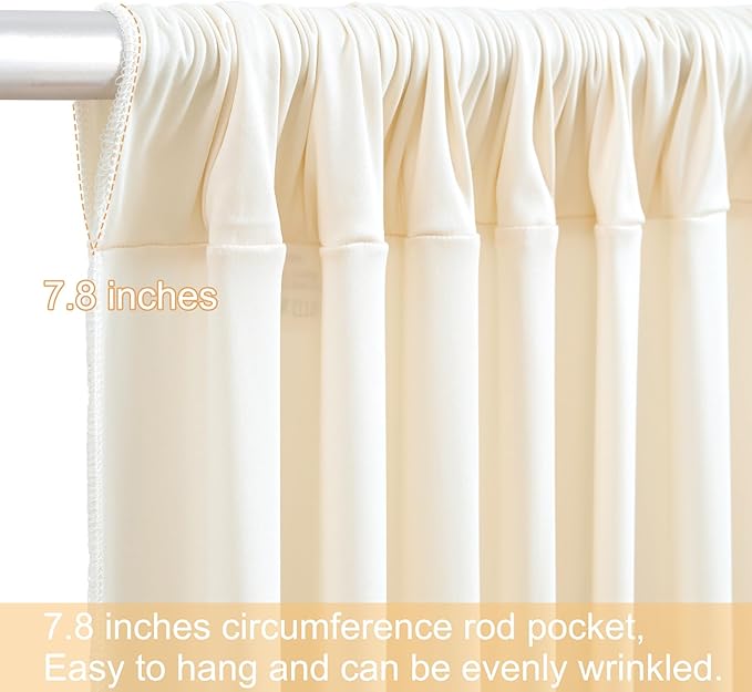 20ft x 12ft Champagne Backdrop Curtains Wrinkle Free Backdrop Curtain for Wedding Parties Fabric Backdrops Drapes Back Drop Cloth Bridal Shower Stage Curtains Wedding Decorations for Reception