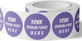 150 Custom Circle/Square BOPP Roll Labels- Personalized Stickers for Business Logo, Party, Wedding Favor, Baby Shower-Any Design Text + Image, Matte/Gloss Finish (2.5 Inch Square)