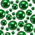 520Pcs Green Glossy Beads for Centerpiece Decor, Artifical Pearls Vase Filler, No Hole Round Pearl Beads for Wedding Birthday Christmas Party Home Decor(18mm 14mm 6mm)