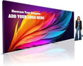 Custom Stand Backdrop with Aluminum Stand, 7.5x20ft Commercial Tension Fabric Banner, Single-Sided Printing for Trade Show, Weddings, Party, Business