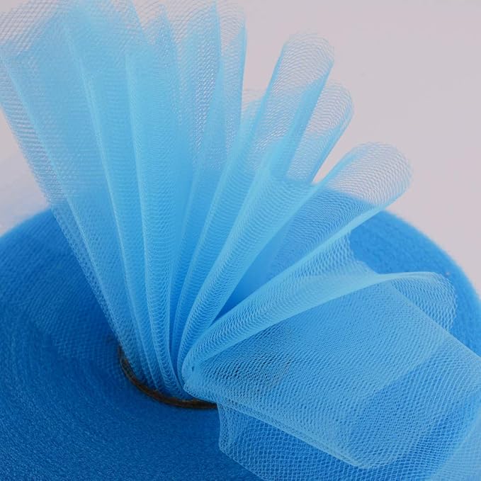 Tulle Rolls 6” by 100 Yards (300 feet) Tulle Roll Spool Fabric for DIY Tutu Skirts Wedding Baby Shower Crafts Decorations Party Supplies (Light Blue)