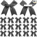 50 Pieces Gift Wrap Bows Premium Satin Ribbon Bows 3.3 Inch Craft Bows for Gift Wrapping DIY Treat Bags Holiday Gifts Bag Party Decorations, Wedding Decor Christmas Birthday Presents (Black)