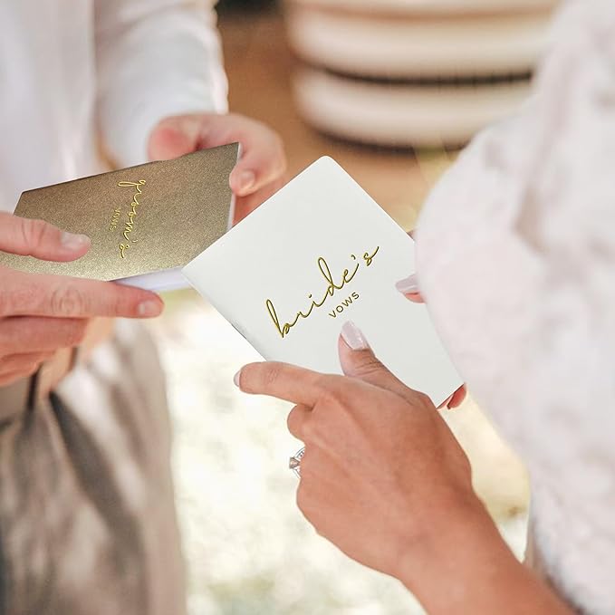 Vow Books His and Hers Wedding Vow Books Bride and Groom Vow Books Wedding Essentials Wedding Accessories(XZ-GB-Terracotta)