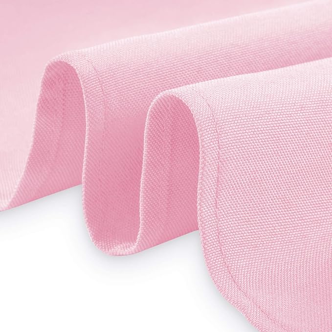 Lann's Linens - 10 Premium 70" Round Tablecloths for Wedding/Banquet/Restaurant - Polyester Fabric Table Cloths - Pink