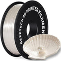 Geeetech Silk PLA Filament 1.75mm for 3D Printer, Metal-Like Shiny Consumable 1kg (2.2lbs) 1 Spool, Dimensional Accuracy +/- 0.03 mm,Metallic White