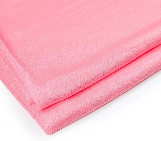 VDS Pack of 1 Panel (30 Inch X 20 Feet) Wedding Arch Draping Fabric Sheer Chiffon Fabric Drapery for Wedding Ceremony Reception Swag Backdrop Canopy Chuppah ARBO Altars Decoration (Coral)