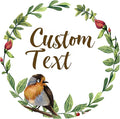 Premium Custom Stickers Labels - Personalized Stickers for Businesses Logo and Name. Birthday Pets and Label Product Boxes Wedding Favors Waterproof Labels (Wreath 3, 3 inch)