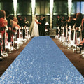 ShinyBeauty Baby Blue Sequin Aisle Runner 4x15 Feet - Sparkling Wedding Aisle Carpet for Indoor Ceremonies, Bridal Showers, Receptions