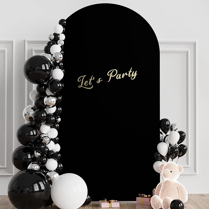 Wokceer 6.6 FT Wedding Backdrop Arch Stand and Arch Cover Metal Arch Stand with Arch Stand Cover for Birthday Party Wedding Ceremony Bridal Baby Shower Event Decor