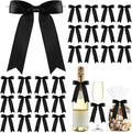 Riceshoot 24 Pcs Satin Ribbon Bow 3.5x5 Inch Twist Tie Bows for Gift Balloon Bag Cake Craft DIY Wedding Birthday Party Decor