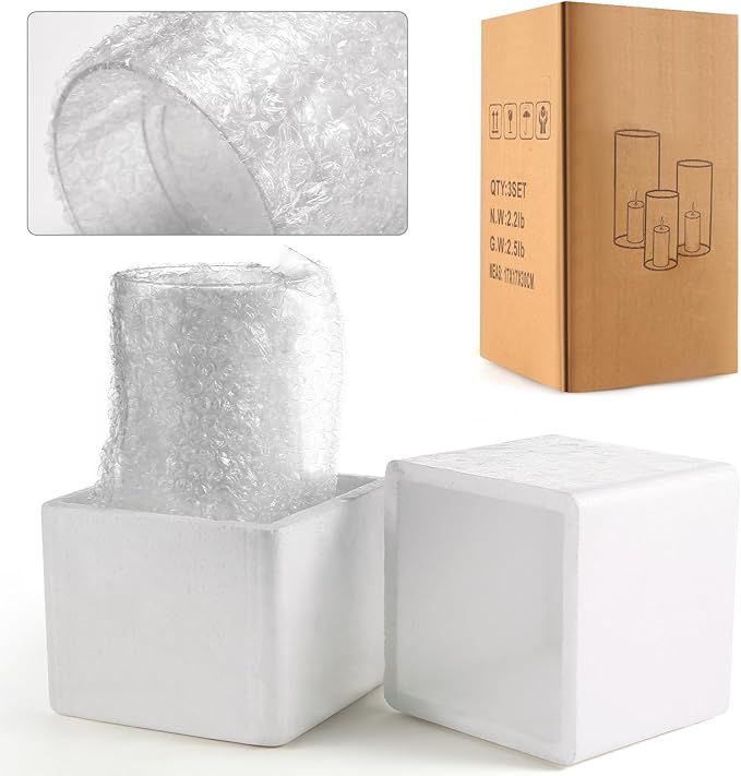 PHOSPHOR Hurricand Candle Holder 12 PCS, Glass Pillar Candle Holder, Clear Glass Cylinder Candleholder Glass Cylinder Vase for Centerpieces Wedding Party Decoration