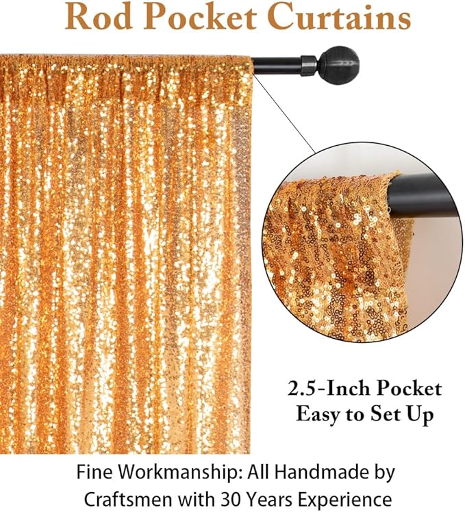 ShinyBeauty Sequin Backdrop 10FTx10FT Gold Photo Backdrop for Birthday Party Sparkle Backdrop Curtain for Photograph Gold Shimmer Backddrop Curtain Glitter Backdrop Curtain Shimmer Background