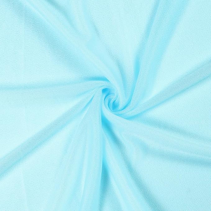 VDS Pack of 1 Panel (30 Inch X 30 Feet) Wedding Arch Draping Fabric Sheer Chiffon Fabric Drapery for Wedding Ceremony Reception Swag Backdrop Canopy Chuppah ARBO Altars Decoration (Teal)