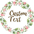 Premium Custom Stickers Labels - Personalized Stickers for Businesses Logo and Name. Birthday Pets and Label Product Boxes Wedding Favors Waterproof Labels (wreath 12, 2 inch)