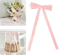 AIMUDI Baby Pink Bows 5 × 10" Satin Bows for Gift Wrapping Twist Tie Bows Premade Ribbon Bows for Bouquets Invitations Baskets Crafts Wreaths Wedding Birthday Baby Shower Party Decorations, 36 PCs