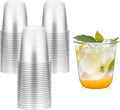 Disposable Stemless Glasses 12oz Crystal Plastic Cups Disposable Cold Party Drinking Cups Wine Glasses for Meeting Weddings Birthdays Cocktail Christmas Party Supplies (Clear, 50 Pcs)