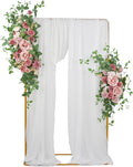 Arch Flower Kit of 2 - Artificial Floral Swag for Wedding Welcome Sign, Reception Ceremony Signs, Chair Decor (Dusty Rose)