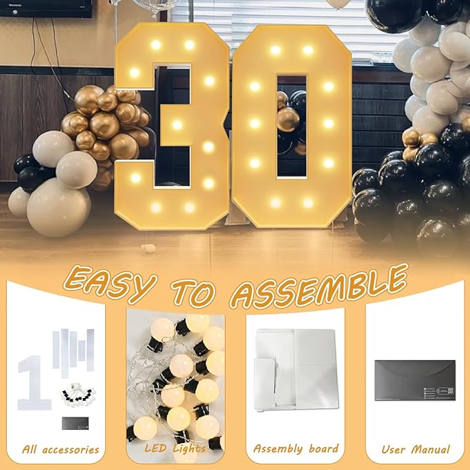 3FT LED Light Up Marquee Letter I – DIY Party Decor for Wedding, Birthday, Baby Shower, Christmas, Anniversary – 36 Inch Tall Alphabet Sign for Home, Stage, Photo Booth, Café, Classroom