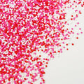 Pink Nonpareils Sprinkles, Edible Sprinkles For Cake Decorating, Pink Red and White Candy, 150g/5.29oz, Cupcake Topper, Cake Decoration, Mother's Day, Valentine's Day, Wedding Party Supplies