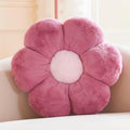 Dusty Blue Flower Pillow, 17.7" Flower Shaped Plush Decorative Throw Pillow for Bed